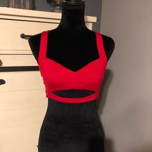 kendall & kylie red bra top